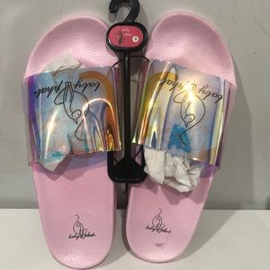 Brand New Baby Phat iridescent slides